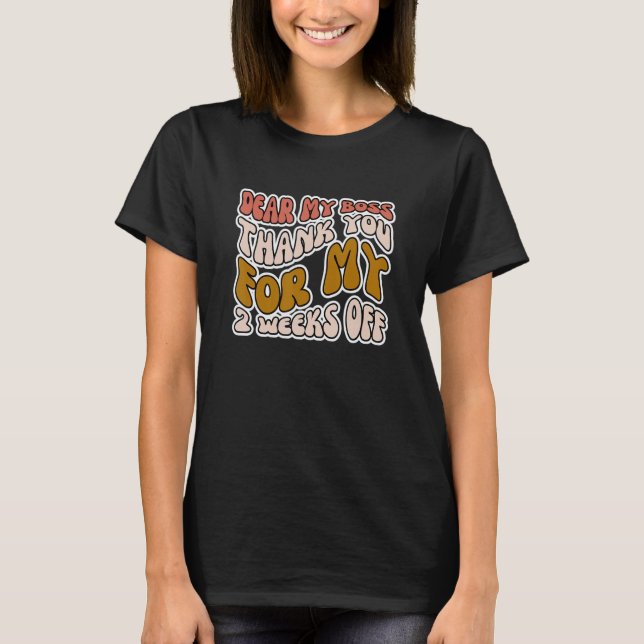 Manar Bäste Chef Tack i 2 veckor av i kärlek T Shirt (Framsida)