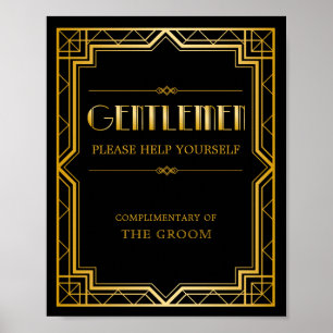 Manar Bathroom Basket Bröllop-tecken   Gatsby Art  Poster