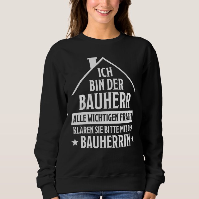 Manar Bauherr Say House Bygger House Topping T Shirt (Framsida)
