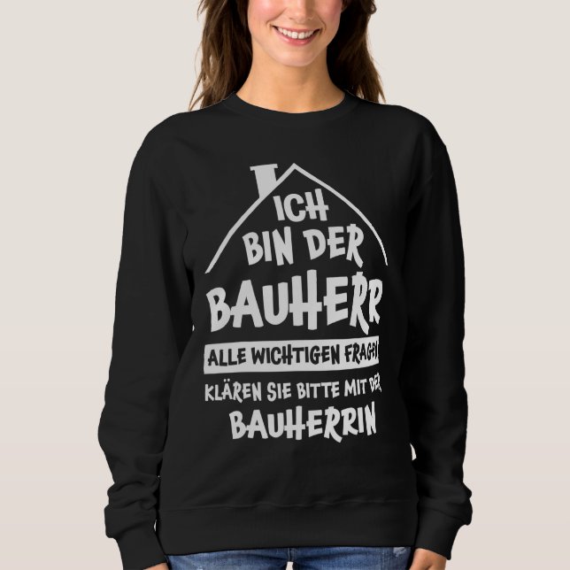 Manar Bauherr Say House Bygger House Topping T Shirt (Framsida)
