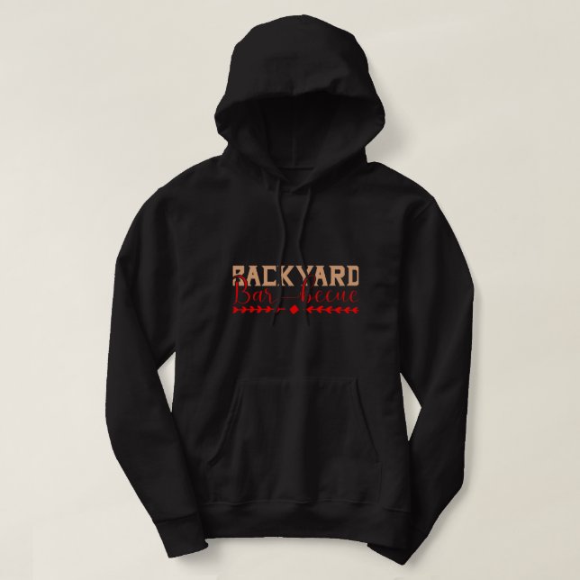 Manar BBQ BBQ-grillbarbecue night barbecue se Hoodie (Design framsida)