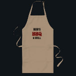 Manar BBQ & grillar det långa förklädet - Långt Förkläde<br><div class="desc">Manar BBQ & grillar det långa förklädet gör en perfekt gåva för pappa och morfar. Namn kan ändras för att personifiera till ditt primat.</div>