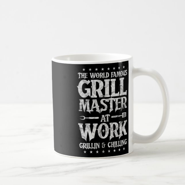 Manar Bbq Grillmaster Funny World Berömd Grill Kaffemugg (Höger)