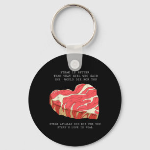 Manar Bbq Heart Graphic FUNNY Quote Single Meme Gr Nyckelring