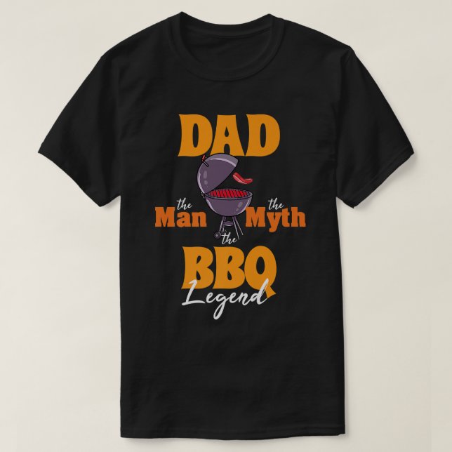 Manar BBQ Smoker Pappa Grilling Grill Far T Shirt (Design framsida)