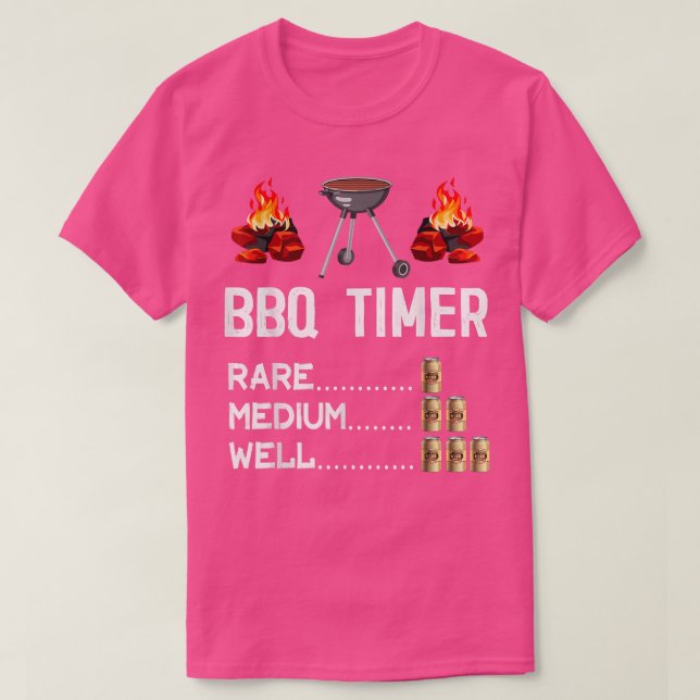 Manar BBQ Timer Barbecue Beer Grilling Grill  T Shirt (Design framsida)