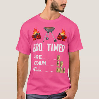 Manar BBQ Timer Barbecue Beer Grilling Grill  T Shirt