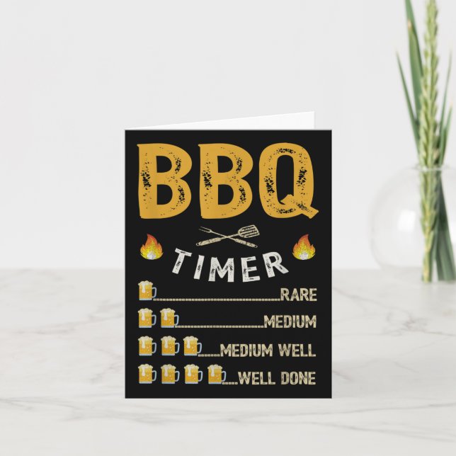 Manar Bbq Timer Barbecue Funny Grill Grilling Beer Kort (Framsida)