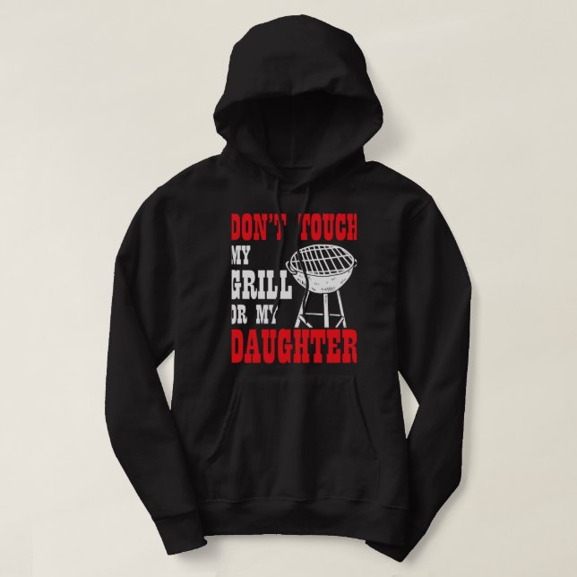 Manar BBQ-utrustning För manar Pappa Grilling Smok Hoodie (Design framsida)