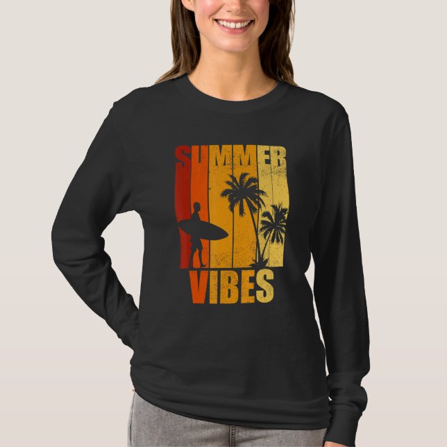 Manar Beach Florida Summer Vibes Retro Tropical Su T Shirt (Framsida)