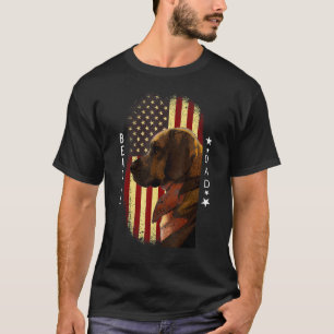 Manar Beagle Pappa Amerikanska Flagga Patriotic Be T Shirt