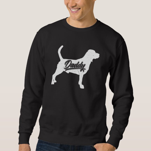 Manar Beagle pappa Hundägare Pappa Far i Beagle Lång Ärmad Tröja (Framsida)