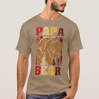 Manar Bear Family Pappa Pappa Animal Pappa Retro P T Shirt