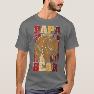 Manar Bear Family Pappa Pappa Animal Pappa Retro P T Shirt