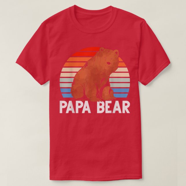 Manar Bear Family Pappa pappa Pappa Animal Retro P T Shirt (Design framsida)