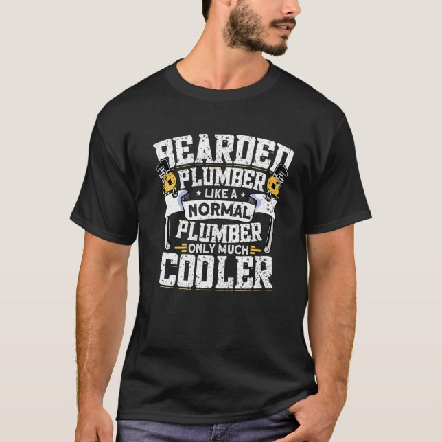 Manar Bear Plumber VVP Pefitters Plumber T Shirt (Framsida)