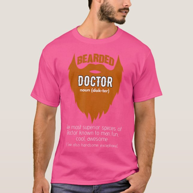 Manar Bearded Doktor Beard Design Manar Med Studen T Shirt (Framsida)