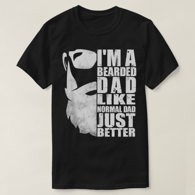 Manar Bearded Pappa Funny Unique Beard Manar Fathe T Shirt (Design framsida)