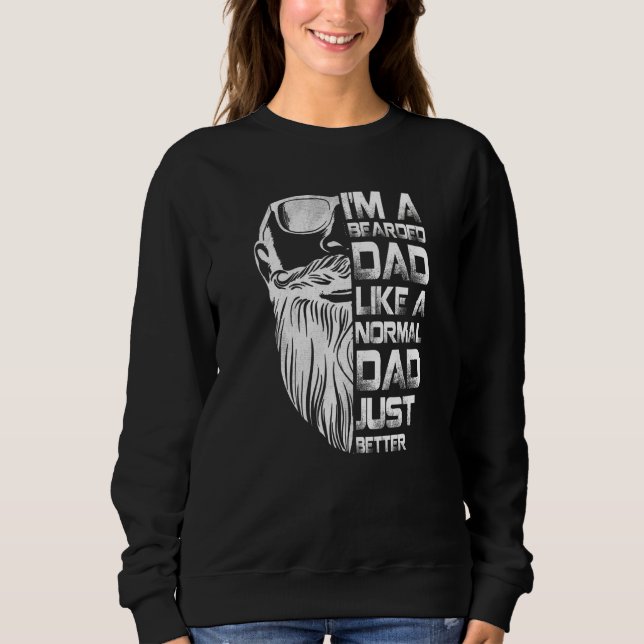 Manar Beared Pappa Beard Humor Fars dag T Shirt (Framsida)