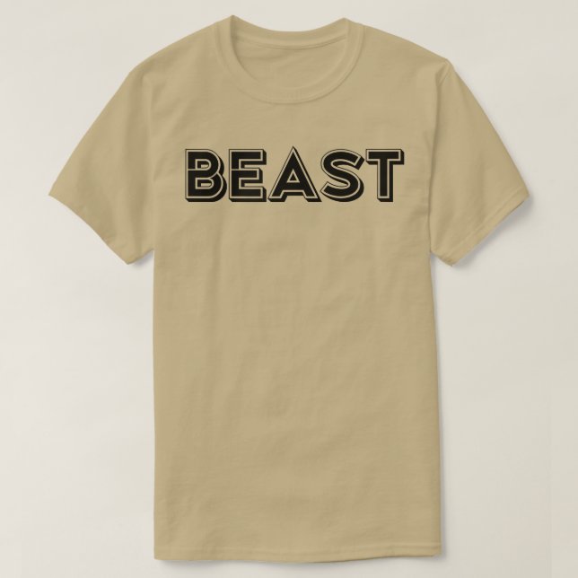 Manar BEAST Gym Fitness Workout Bodybuilding Motiv T Shirt (Design framsida)