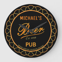 Manar Beer Flaska Cap Pub Wall Clock
