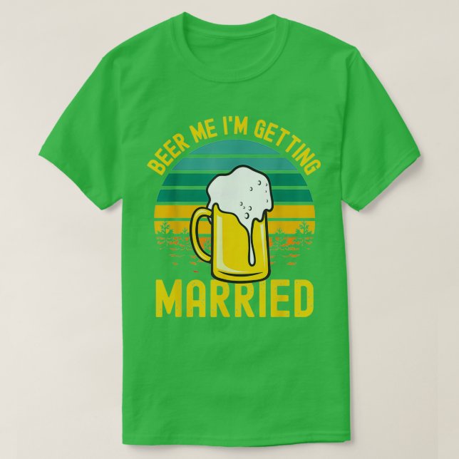 Manar Beer Gifta sig Funny Groom Bachelor Par T Shirt (Design framsida)