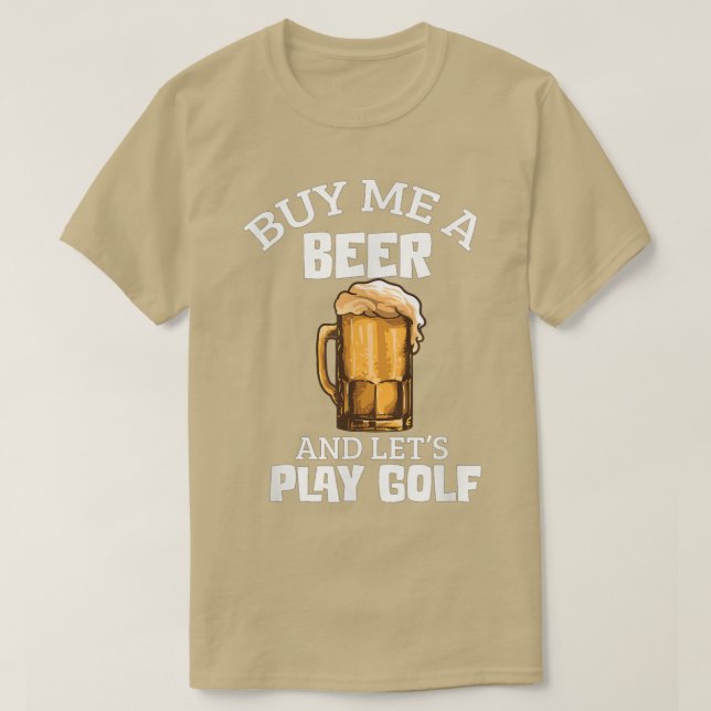 Manar Beer Golf Fars dag Drinking Drink Beer Hu T Shirt (Design framsida)