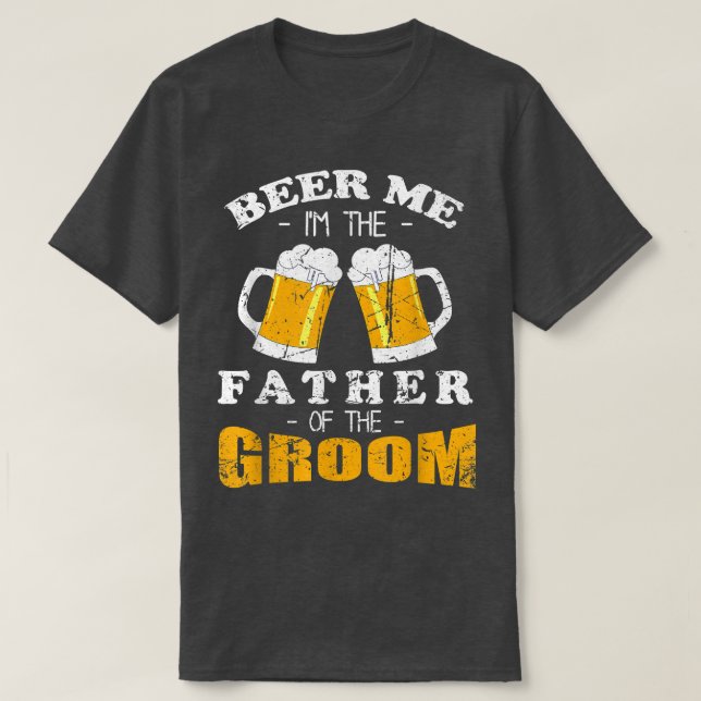 Manar Beer mig Im Far på Groom Funny Wedd T Shirt (Design framsida)