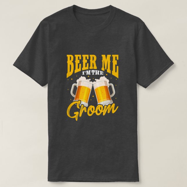 Manar Beer mig jag är Groom Bröllop Bachelor Party T Shirt (Design framsida)
