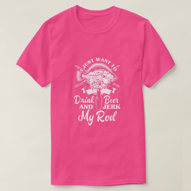Manar Beer Rod Fishing Funny Fisherman Fisher Fish T Shirt (Design framsida)