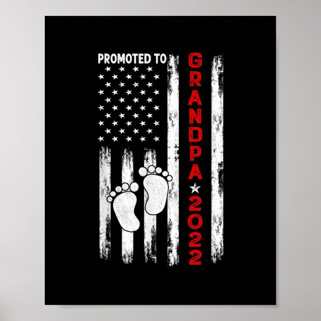 Manar befordrad till Grandpa Est 2022 American Fla Poster (Framsidan)