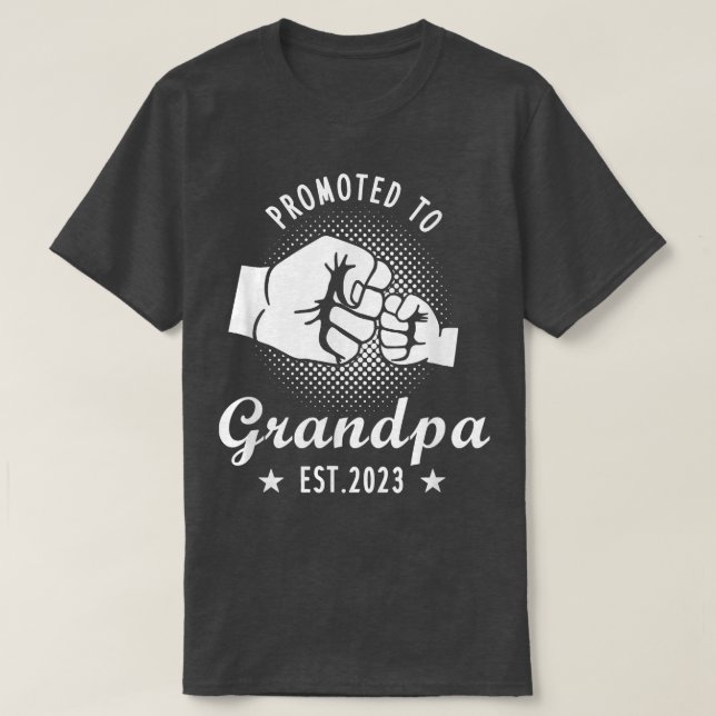 Manar befordrad till Grandpa Est 2023, Grandp Preg T Shirt (Design framsida)