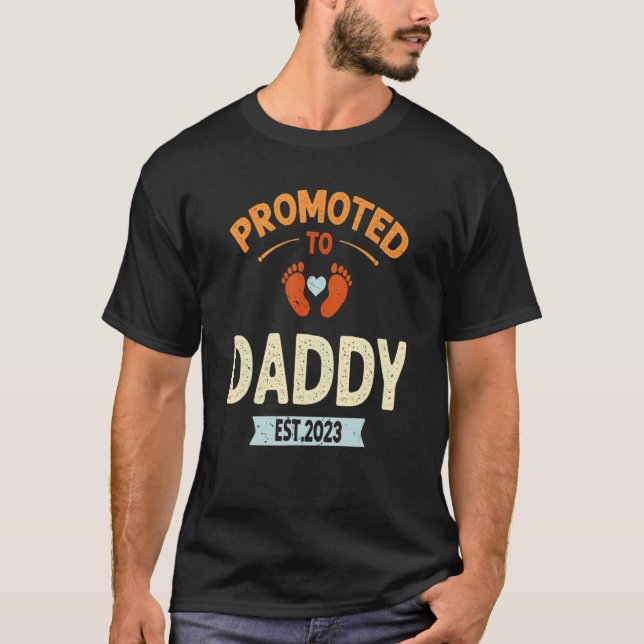 Manar befordrad till pappa för ny pappa t shirt (Framsida)