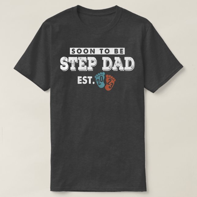 Manar befordrad till StepPappa est 2023 Gravid sna T Shirt (Design framsida)