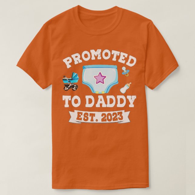 Manar befordrades till pappa 2023 första gången Fa T Shirt (Design framsida)