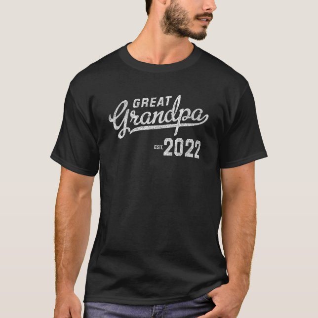 Manar befordrades till Underbar farfar 2022 första T Shirt (Framsida)