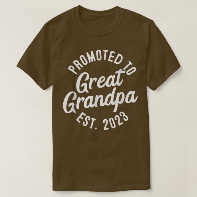 Manar befordrades till Underbar Grandpa 2023, snar T Shirt (Design framsida)
