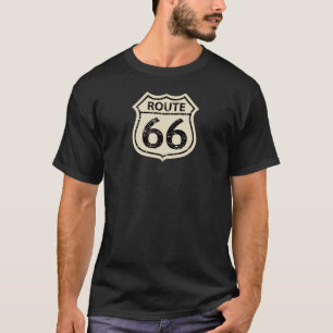 Manar BEIGEN för RUTT 66 SKYDDAR T-tröja Tee Shirt