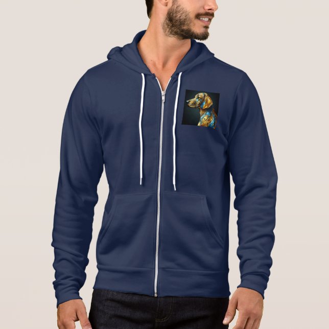 Manar Bella+Canvas Fullt-Zip - Abstrakt 21 Hoodie T Shirt (Framsida)