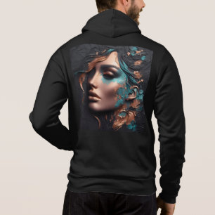Manar Bella+Canvas Fullt-Zip - Abstrakt 28 Hoodie T Shirt