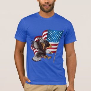 Manar Bella Canvas T-Shirt-Eagle och Flagga T Shirt