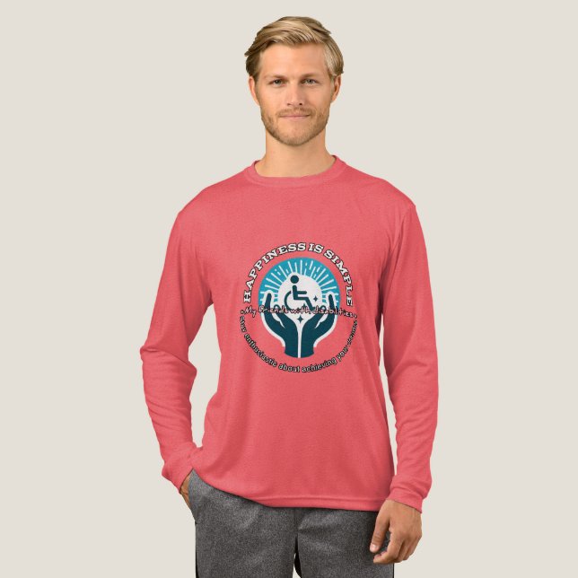 Manar Bella+Canvas Tri-blend Långärmad Shirt T (Hel framsida)