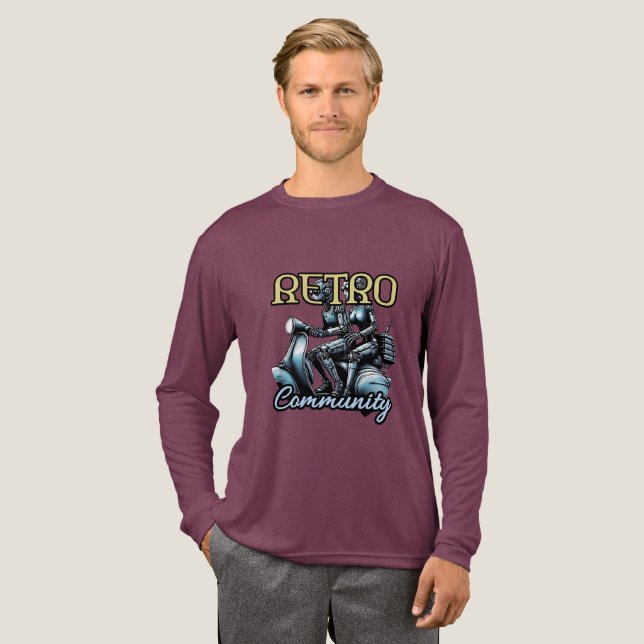 Manar Bella+Canvas Tri-blend Långärmad Shirt T (Hel framsida)