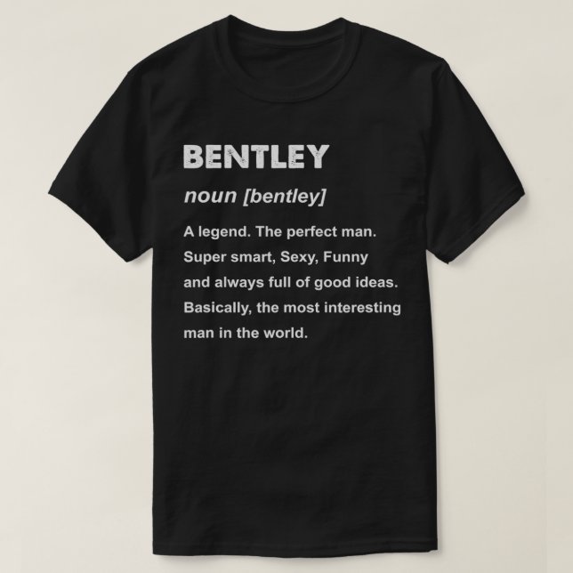 Manar Bentley Namn Gift T Shirt (Design framsida)