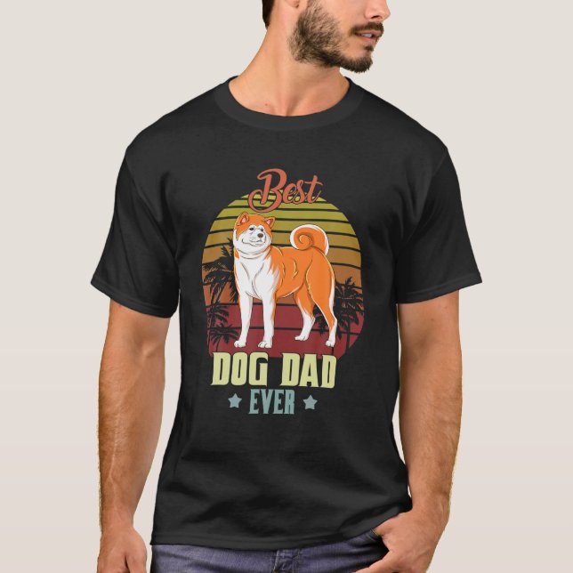 Manar Best Akita Pappa Alltid pappa presenterar Hu T Shirt (Framsida)