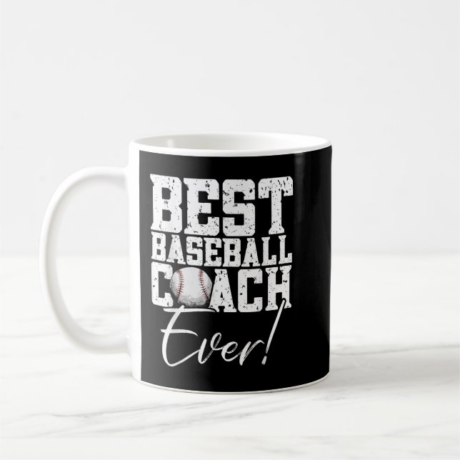 Manar Best Baseball Coach någonsin - Baseball Kaffemugg (Vänster)