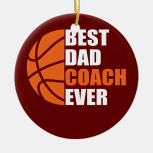 Manar Best Basketball Pappa Coach () Coach (Far) Julgransprydnad Keramik