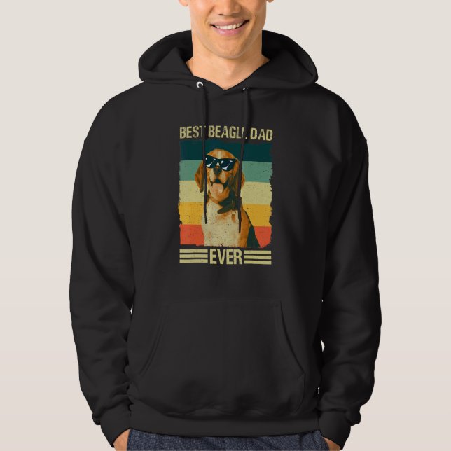 Manar Best Beagle Pappa Far Hund Hoodie (Framsida)