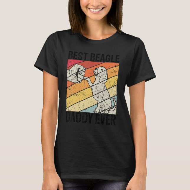 Manar Best Beagle pappa hund hund pappa T Shirt (Framsida)