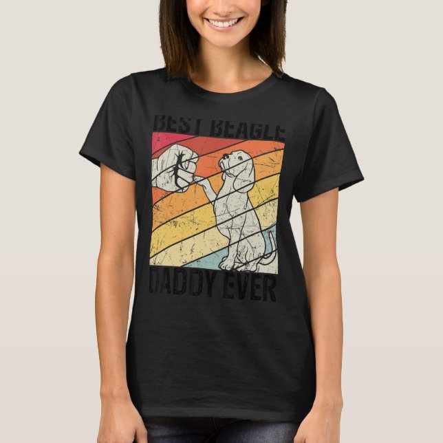 Manar Best Beagle pappa hund hund pappa T Shirt (Framsida)